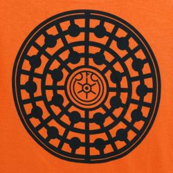 TRAFFIC T-SHIRT トラフィック Tシャツ TRAFFIC X COLOR COMMUNICATIONS MANHOLE ORANGE 3