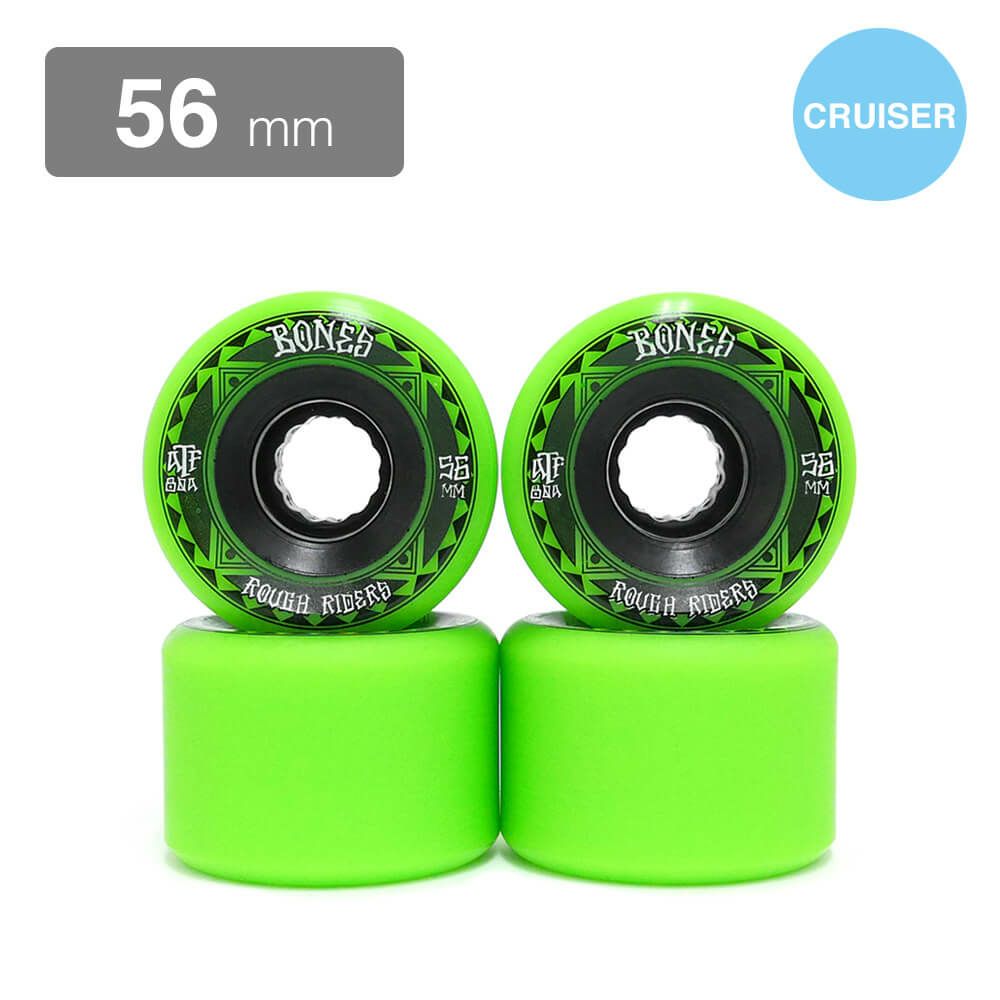 クルージング用 BONES SOFT WHEEL ボーンズ ソフトウィール ATF ROUGH RIDERS RUNNERS 緑 56mm