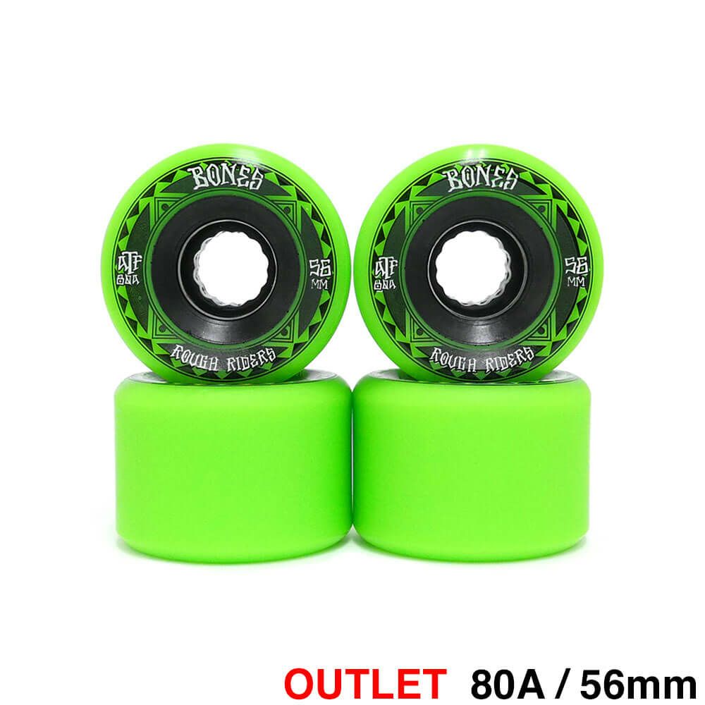 クルージング用 BONES SOFT WHEEL ボーンズ ソフトウィール ATF ROUGH RIDERS RUNNERS 緑 56mm