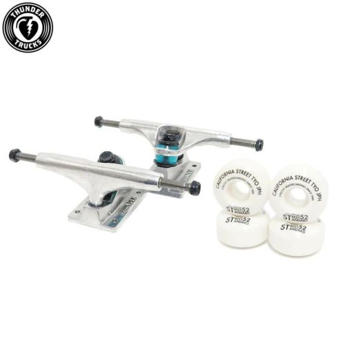 足回りセット THUNDER SET サンダー トラック＆ウィール＆ベアリングセット（トリック用） スケートボード スケボー 1