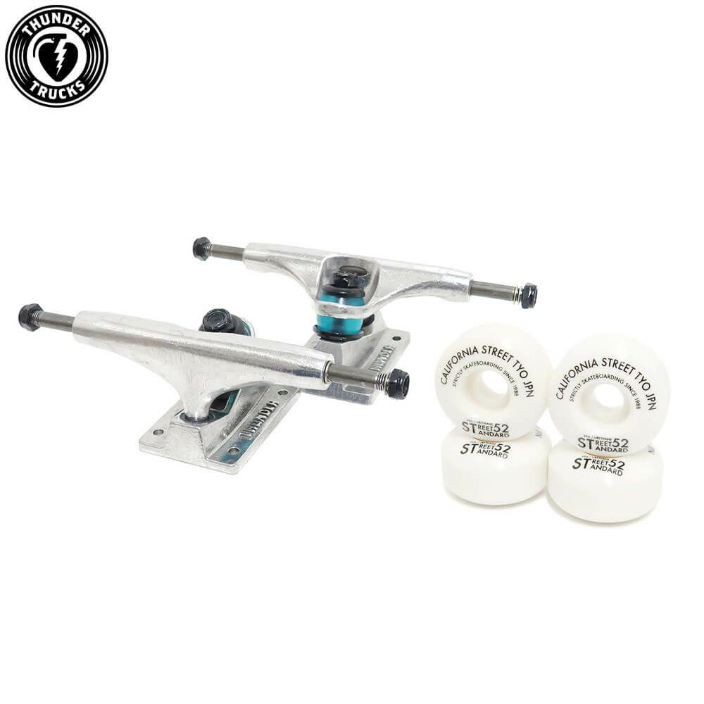 足回りセット THUNDER SET サンダー トラック＆ウィール＆ベアリングセット（トリック用） スケートボード スケボー 1