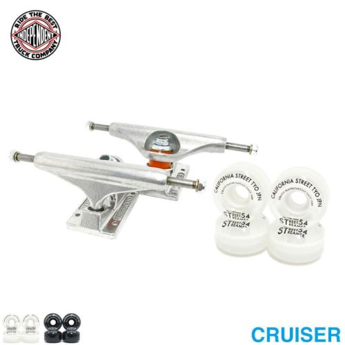 足回りセット INDEPENDENT SET インディペンデント トラック＆ウィールセット（クルーザー） HI 129 / 139 54mm
