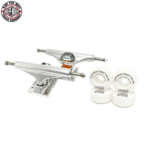 足回りセット INDEPENDENT SET インディペンデント トラック＆ウィール＆ベアリングセット（トリック用） スケートボード スケボー 1
