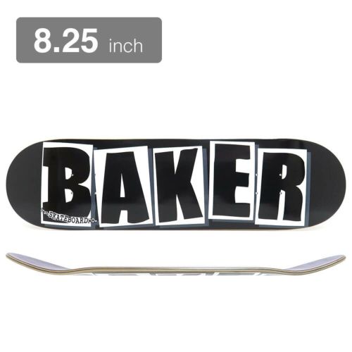 BAKER DECK ベイカー デッキ TEAM BRAND LOGO BLACK/WHITE 8.25