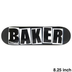 BAKER DECK ベイカー デッキ TEAM BRAND LOGO BLACK/WHITE 8.25