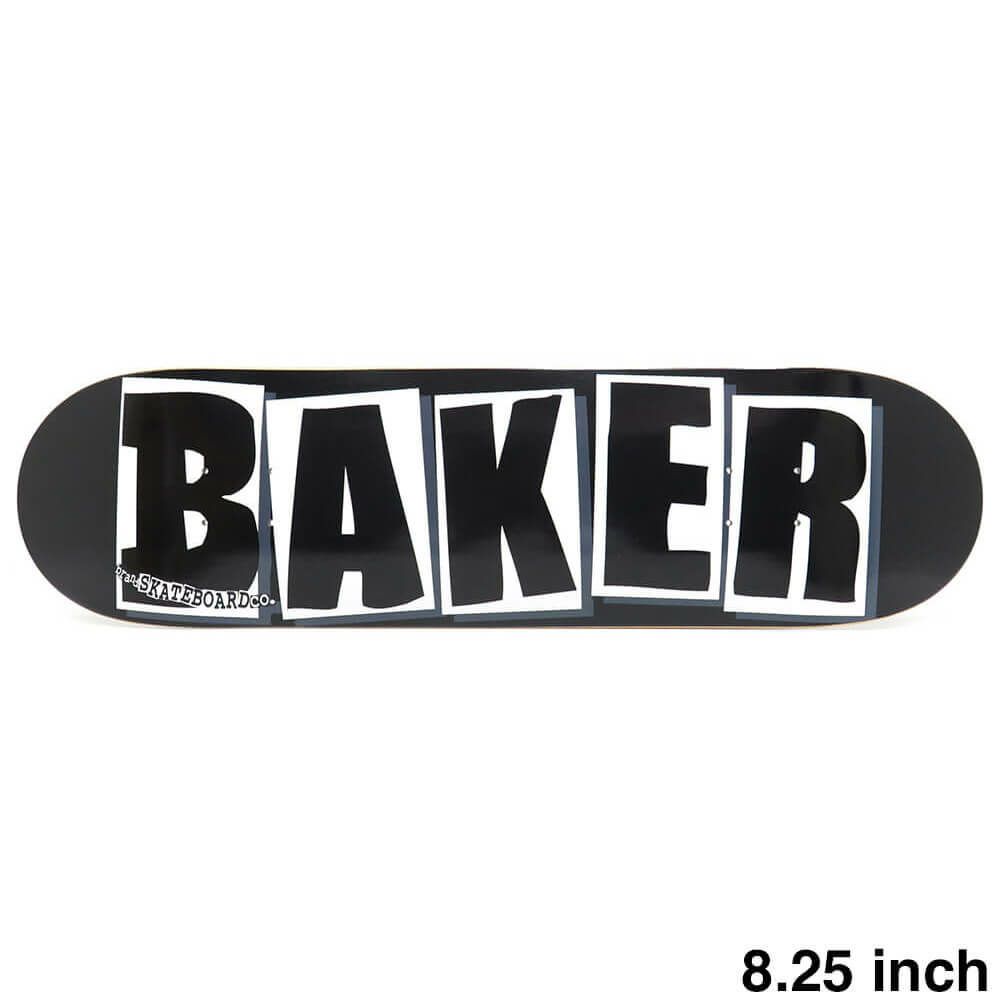 BAKER DECK ベイカー デッキ TEAM BRAND LOGO BLACK/WHITE 8.25
