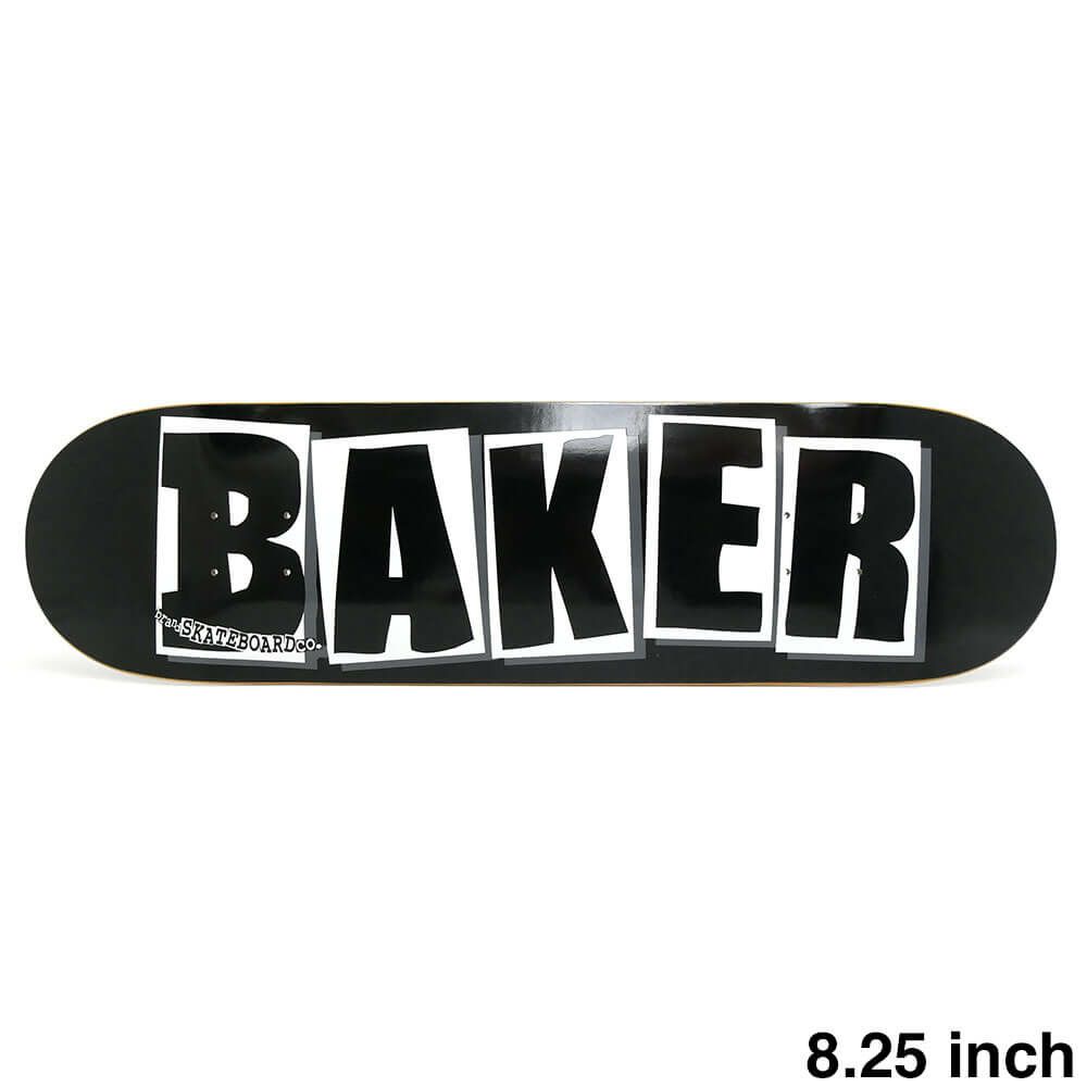 BAKER DECK ベイカー デッキ TEAM BRAND LOGO BLACK/WHITE 8.25