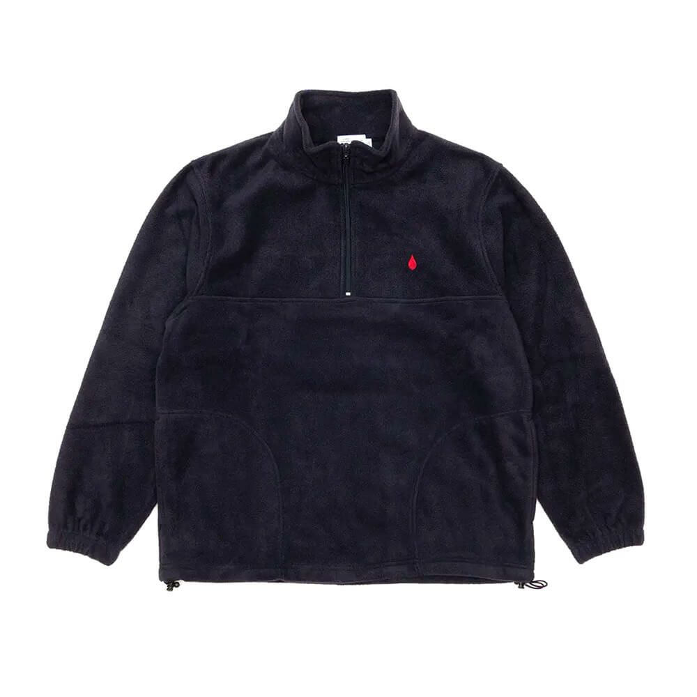 COLOR COMMUNICATIONS JACKET カラーコミュニケーションズ ジャケット DRIP EMB 1/4 ZIP FLEECE NAVY 