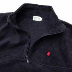 COLOR COMMUNICATIONS JACKET カラーコミュニケーションズ ジャケット DRIP EMB 1/4 ZIP FLEECE NAVY 1