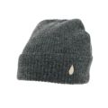 COLOR COMMUNICATIONS KNITCAP カラーコミュニケーションズ ニットキャップ DRIP EMB WOOL CUFF CHARCOAL GREY 1