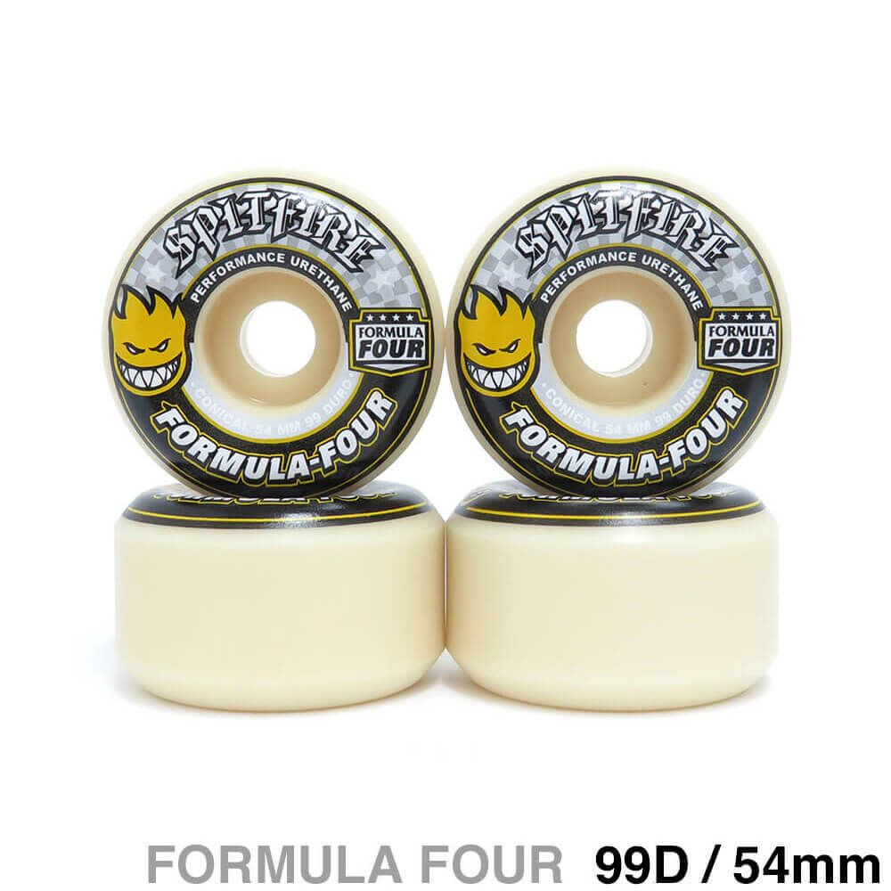 SPITFIRE WHEEL スピットファイヤー ウィール FORMULA FOUR (F4) CONICAL 99D YELLOW PRINT 54mm