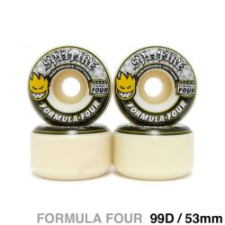 SPITFIRE WHEEL スピットファイヤー ウィール FORMULA FOUR (F4) CONICAL 99D YELLOW PRINT 53mm