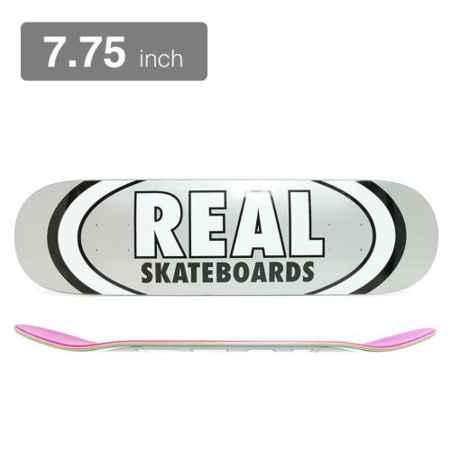 REAL DECK リアル デッキ TEAM CLASSIC OVAL SILVER 7.75 スケート