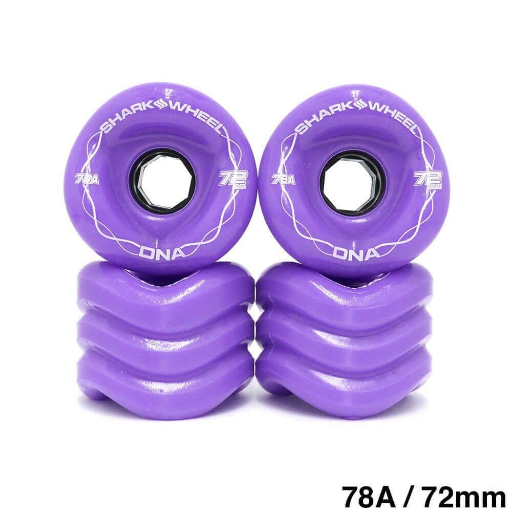 クルージング用 SHARK WHEEL SOFT WHEEL シャークウィール ソフトウィール DNA（78A） PURPLE 72mm