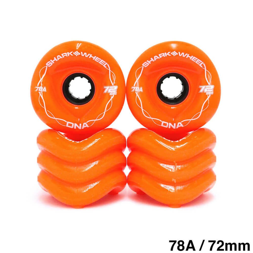 クルージング用 SHARK WHEEL SOFT WHEEL シャークウィール ソフトウィール DNA（78A） ORANGE 72mm