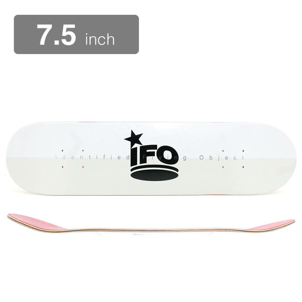 IFO DECK アイエフオーデッキ TEAM THE LOGO WHITE 7.5