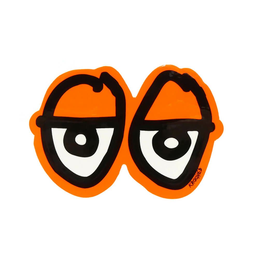 KROOKED STICKER クルキッド ステッカー EYES DIECUT MEDIUM ORANGE