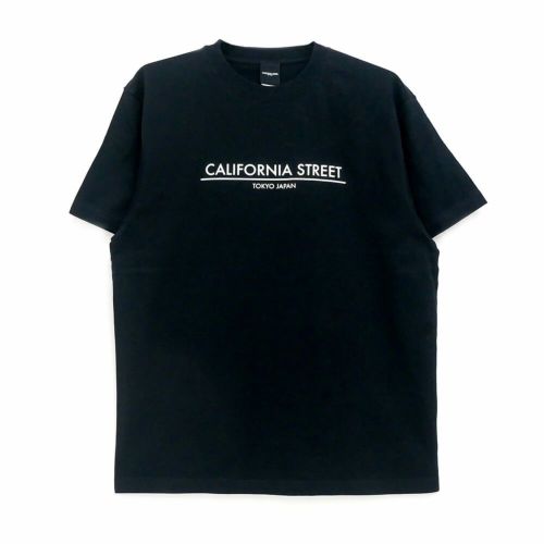 【購入金額 30,000円 以上で 1円】 CALIFORNIA STREET T-SHIRT カリフォルニアストリート Tシャツ LOGO BAR BLACK