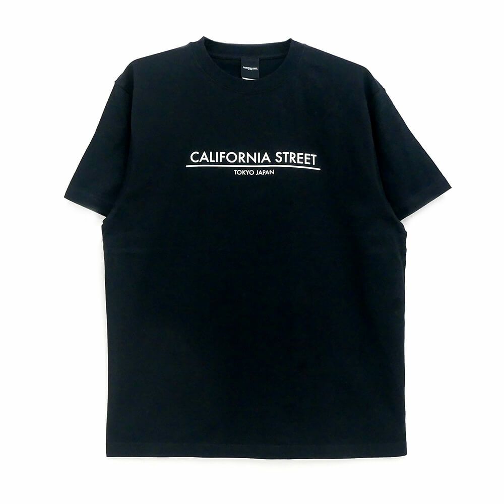 【購入金額 30,000円 以上で 1円】 CALIFORNIA STREET T-SHIRT カリフォルニアストリート Tシャツ LOGO BAR BLACK