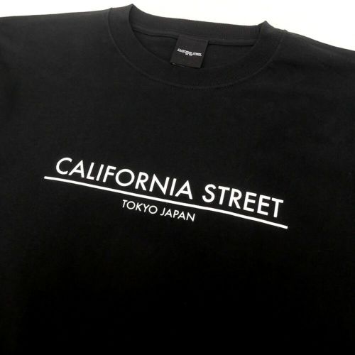 【購入金額 30,000円 以上で 1円】 CALIFORNIA STREET T-SHIRT カリフォルニアストリート Tシャツ LOGO BAR BLACK-01