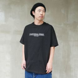 【購入金額 30,000円 以上で 1円】 CALIFORNIA STREET T-SHIRT カリフォルニアストリート Tシャツ LOGO BAR BLACK-02