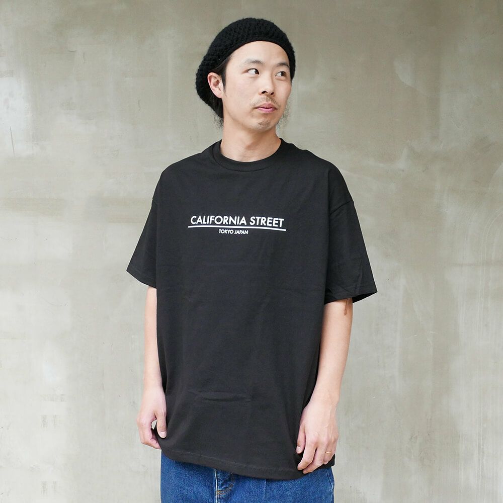 【購入金額 30,000円 以上で 1円】 CALIFORNIA STREET T-SHIRT カリフォルニアストリート Tシャツ LOGO BAR BLACK-02