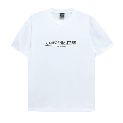 【購入金額 30,000円 以上で 1円】 CALIFORNIA STREET T-SHIRT カリフォルニアストリート Tシャツ LOGO BAR WHITE