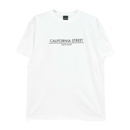 【購入金額 30,000円 以上で 1円】 CALIFORNIA STREET T-SHIRT カリフォルニアストリート Tシャツ LOGO BAR WHITE