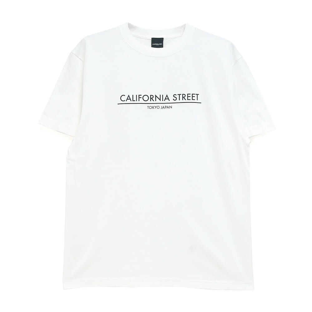 【購入金額 30,000円 以上で 1円】 CALIFORNIA STREET T-SHIRT カリフォルニアストリート Tシャツ LOGO BAR WHITE