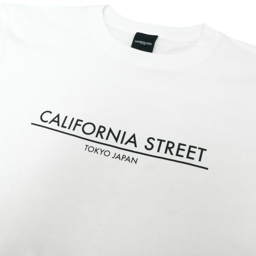 【購入金額 30,000円 以上で 1円】 CALIFORNIA STREET T-SHIRT カリフォルニアストリート Tシャツ LOGO BAR WHITE-01