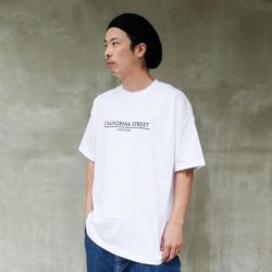 【購入金額 30,000円 以上で 1円】 CALIFORNIA STREET T-SHIRT カリフォルニアストリート Tシャツ LOGO BAR WHITE-02