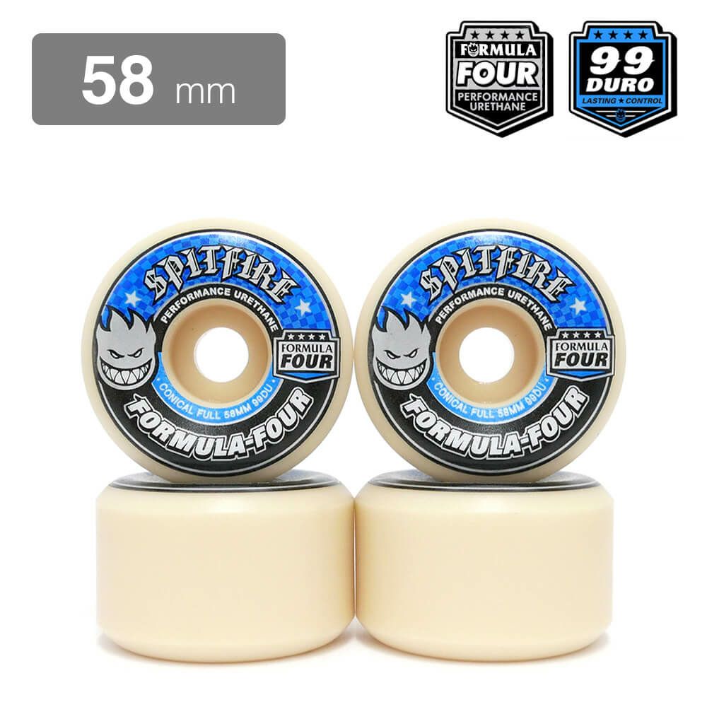 SPITFIRE WHEEL スピットファイヤー ウィール FORMULA FOUR (F4) CONICAL FULL 99D 58mm