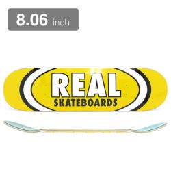 REAL DECK リアル デッキ TEAM CLASSIC OVAL YELLOW 8.06 スケート