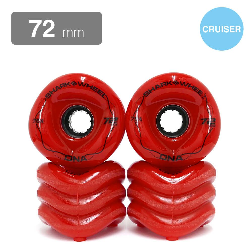 SHARK WHEEL シャークウィール ソフトウィール（クルーザー） DNA 78A RED 72mm