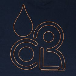 COLOR COMMUNICATIONS LONG SLEEVE カラーコミュニケーションズ ロングスリーブTシャツ DRIP EMB CLR NAVY 3