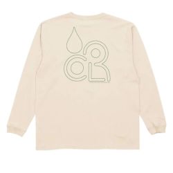 COLOR COMMUNICATIONS LONG SLEEVE カラーコミュニケーションズ ロングスリーブTシャツ DRIP EMB CLR STONE