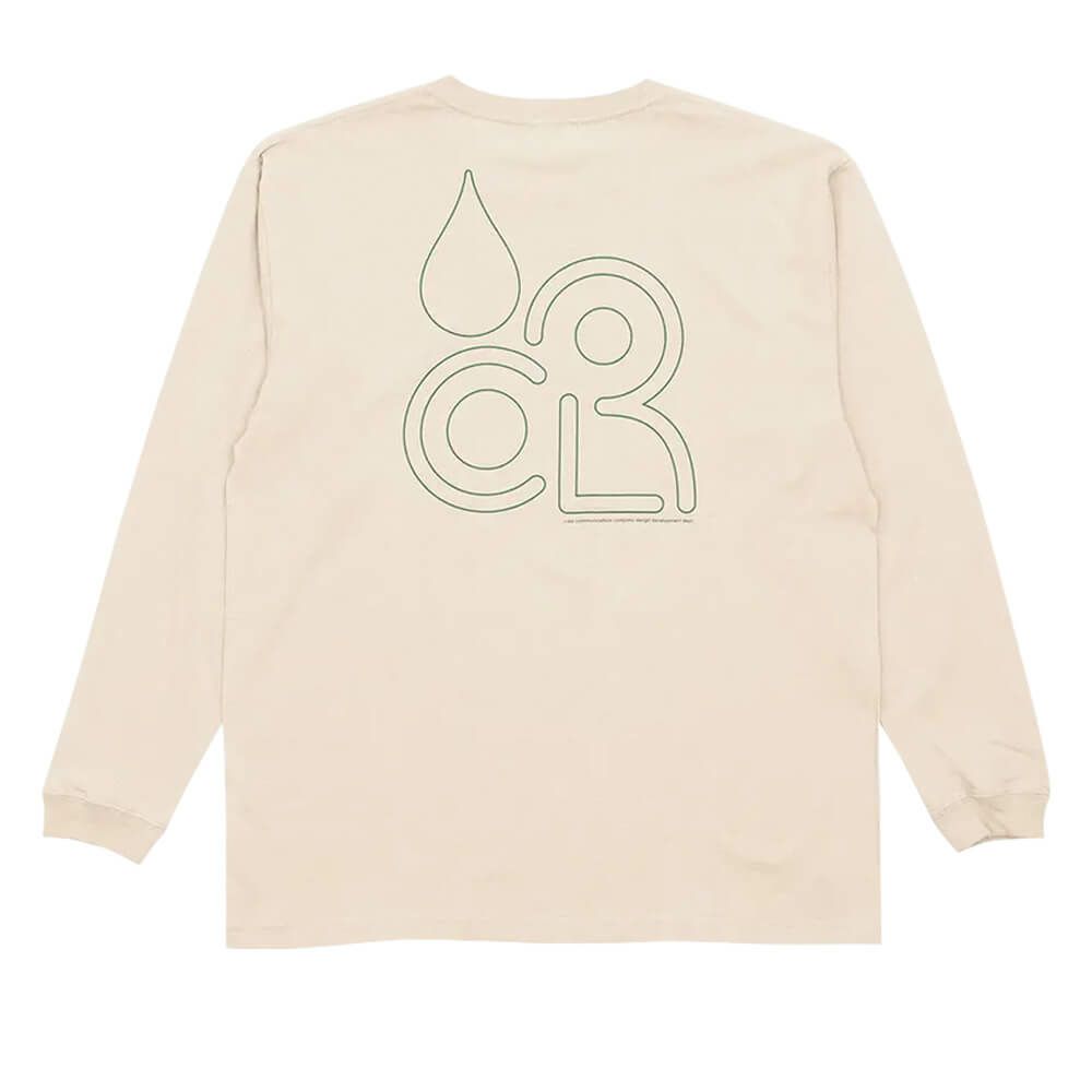 COLOR COMMUNICATIONS LONG SLEEVE カラーコミュニケーションズ ロングスリーブTシャツ DRIP EMB CLR STONE