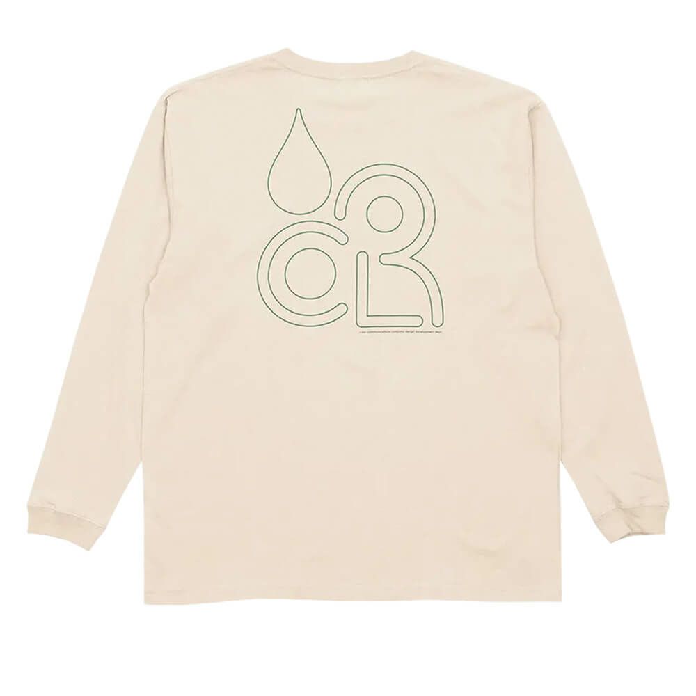 COLOR COMMUNICATIONS LONG SLEEVE カラーコミュニケーションズ ロングスリーブTシャツ DRIP EMB CLR STONE