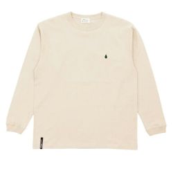 COLOR COMMUNICATIONS LONG SLEEVE カラーコミュニケーションズ ロングスリーブTシャツ DRIP EMB CLR STONE 1