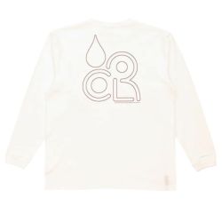 COLOR COMMUNICATIONS LONG SLEEVE カラーコミュニケーションズ ロングスリーブTシャツ DRIP EMB CLR WHITE