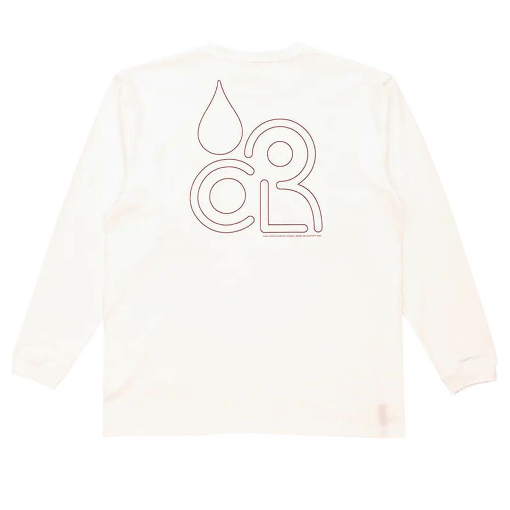 COLOR COMMUNICATIONS LONG SLEEVE カラーコミュニケーションズ ロングスリーブTシャツ DRIP EMB CLR WHITE