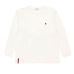 COLOR COMMUNICATIONS LONG SLEEVE カラーコミュニケーションズ ロングスリーブTシャツ DRIP EMB CLR WHITE 1