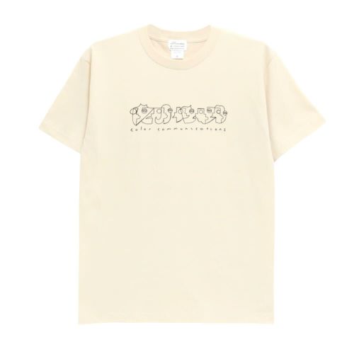 COLOR COMMUNICATIONS T-SHIRT カラーコミュニケーションズ Tシャツ VOICE 2 BY HIROKI MURAOKA LIGHT BEIGE