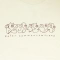 COLOR COMMUNICATIONS T-SHIRT カラーコミュニケーションズ Tシャツ VOICE 2 BY HIROKI MURAOKA LIGHT BEIGE 1