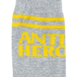 ANTIHERO SOCKS アンチヒーロー ソックス 靴下 BLACK HERO IF FOUND GREY/YELLOW 4