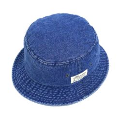 COLOR COMMUNICATIONS HAT カラーコミュニケーションズ ハット COTTON TAG BUCKET DENIM DARK BLUE 2