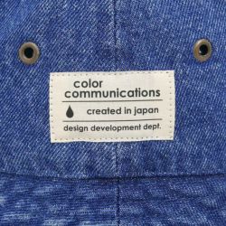 COLOR COMMUNICATIONS HAT カラーコミュニケーションズ ハット COTTON TAG BUCKET DENIM DARK BLUE 4