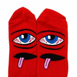 TOY MACHINE SOCKS トイマシーン ソックス 靴下 BLOODSHOT EYE DARK RED 4