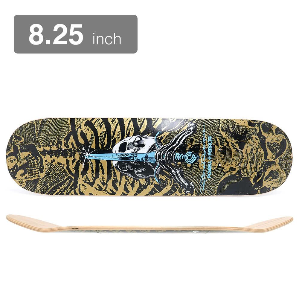 POWELL PERALTA DECK パウエルペラルタ デッキ TEAM SKULL AND SWORD GOLD 8.25