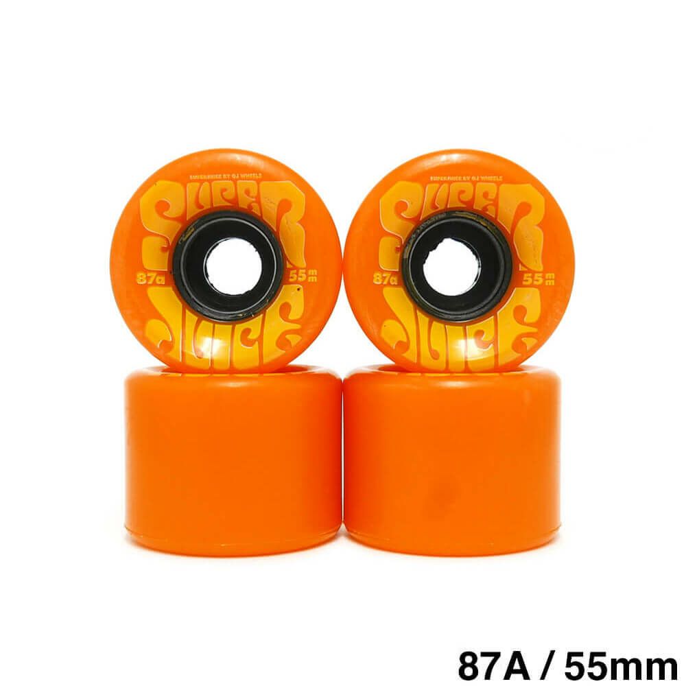 OJ WHEEL オージェー ソフトウィール（クルーザー） MINI SUPER JUICE オレンジ/黄 55mm